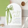 Green Bow She's Tying The Knot Arch Bridal Shower