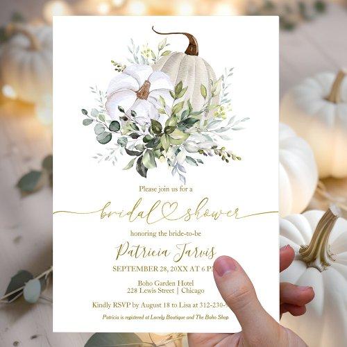 Greenery Pumpkin Fall Bridal Shower