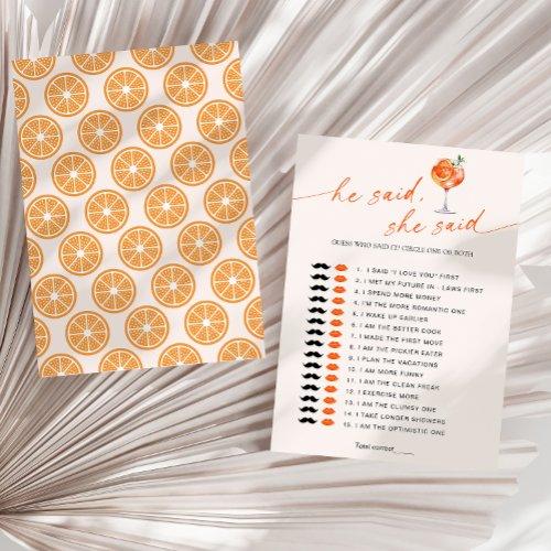 Guess Who Said It Aperol Spritz Bridal Shower Game