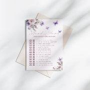 Guess Who Said It Mauve Butterfly Bridal Shower