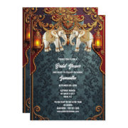 Hindu Hindi Traditional Indian Elephants Floral