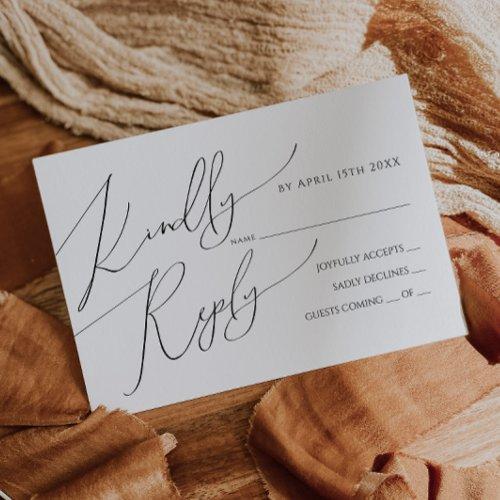 Horizontal Whimsical Script Rsvp