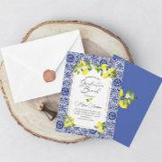 Lemon And Blue Mosaic Watercolor Graduation Bran