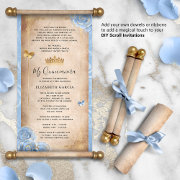 Light Bridal Blue Gold Quince Diy Scroll