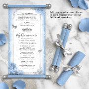 Light Blue Silver Quince Diy Scroll