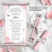 Light Pink Silver Quince Diy Scroll