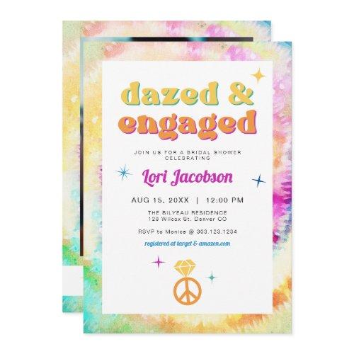 Lori Tie Dye Dazed Engaged 70s Retro Bridal Shower