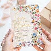 Love In Bloom Wildflower Meadow Bridal Shower Foil
