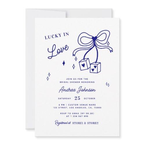 Lucky In Love Vegas Dice Casino Bow Bridal Shower