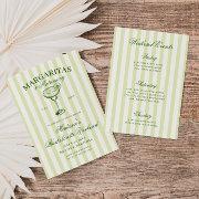 Margaritas And Matrimony Striped Bachelorette