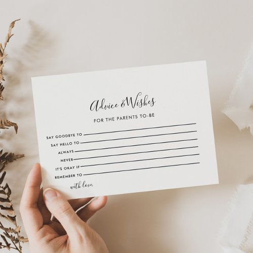 Minimalist Black White Advice And Wishes