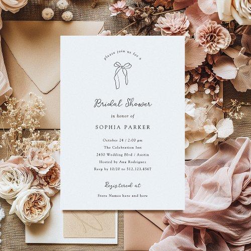 Minimalist Bow | Black And White Bridal Shower