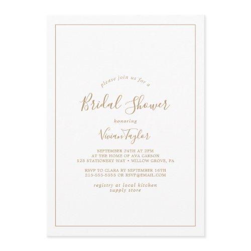 Minimalist Gold Bridal Shower