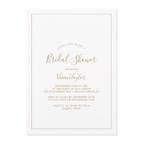 Minimalist Gold Bridal Shower