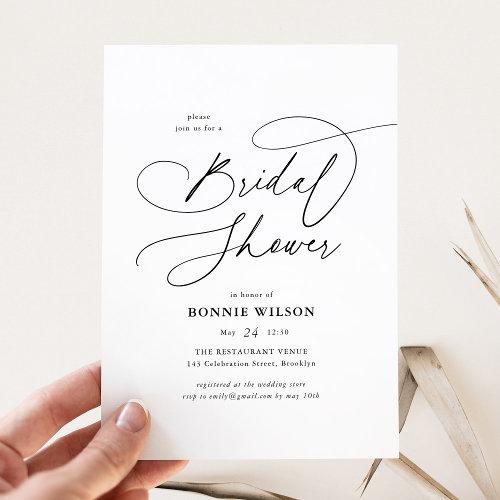 Minimalist Modern Calligraphy Bridal Shower