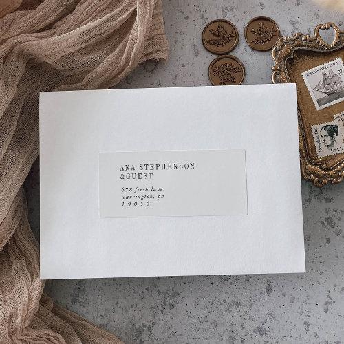 Modern Chic Black And White Guest Address Labels