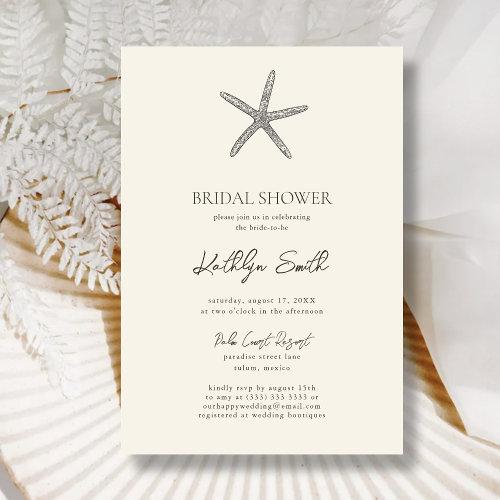 Modern Starfish Beach Ocean Wedding Bridal Shower