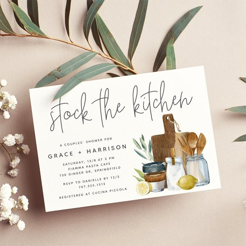 Modern Watercolor Stock The Kitchen Couples Shower
