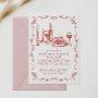 Modern Whimsical Pizza Wine Doodle Bridal Shower