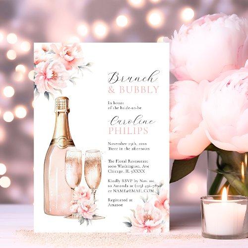 Peonies Blush Pink Brunch & Bubbly Bridal Shower
