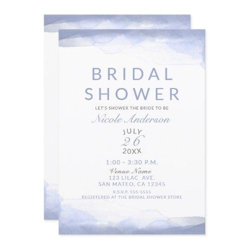 Periwinkle Purple Watercolor Modern Bridal Shower