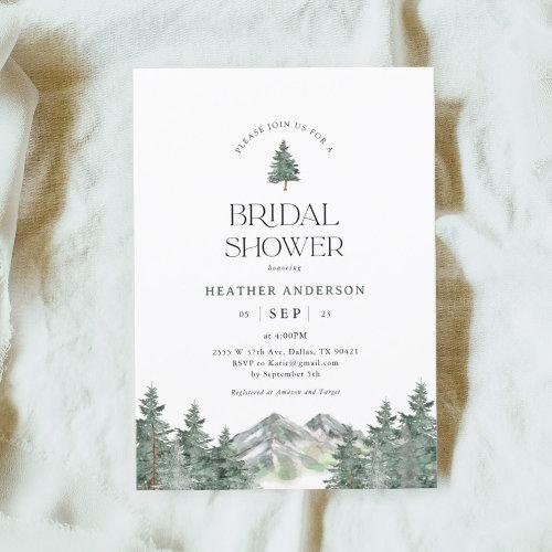 Pine Tree Mountain Forest Bridal Shower