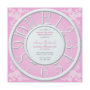 Pink Floral Around The Clock Bridal Shower Invite
