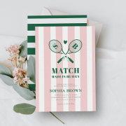 Pink Stripes Country Club Tennis Bridal Shower