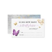 Purple Butterfly How Many Kisses Bridal Game Enclosure