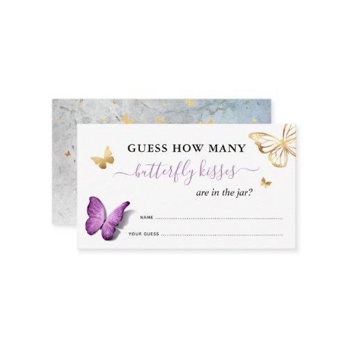 Purple Butterfly How Many Kisses Bridal Game Enclosure