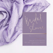 Purple Lavender & Rose Gold Bridal Shower Foil