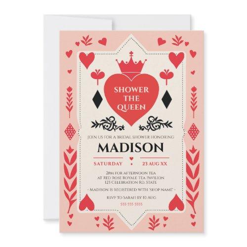 Queen Of Hearts Bridal Shower Wonderland Tea Party