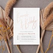 Real Rose Gold Foil Brunch & Bubbly Bridal Shower Foil