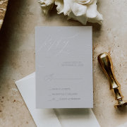 Romantic Silver Foil | Gray Simple Rsvp