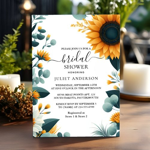 Rustic Garden Greenery Sunflower Bridal Shower