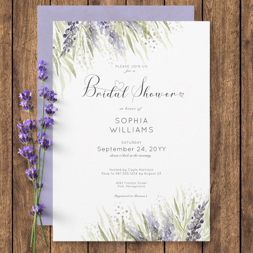 Rustic Lavender & Sage Bridal Shower