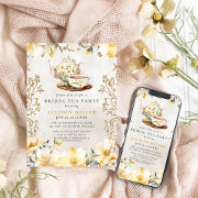 Rustic Yellow Floral Tea Party Bridal Shower