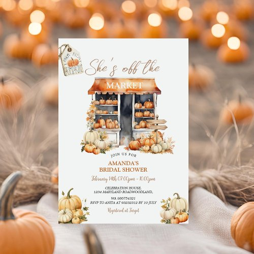 She's Off The Market Fall Pumpkin Bridal Shower