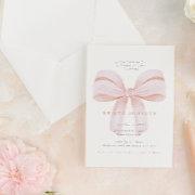 Simple Blush Coquette Bow Bridal Shower