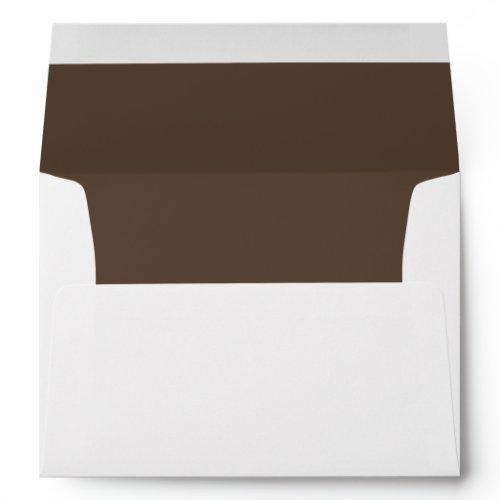 Simple Mocha Brown Return Address Lined Envelope