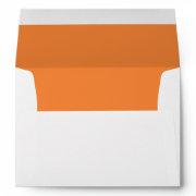 Simple Papaya Orange Return Address Lined Envelope