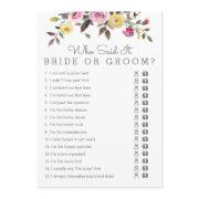 Simply Pretty Bridal Shower Who Said It Game