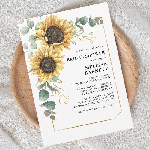 Sunflower Eucalyptus Floral Bridal Shower