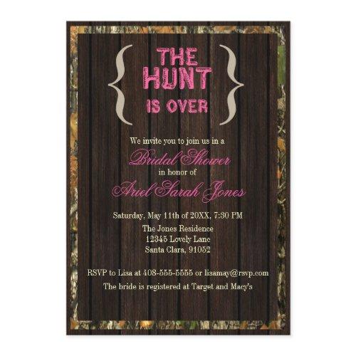 The Hunt Is Over Camo Bridal Shower