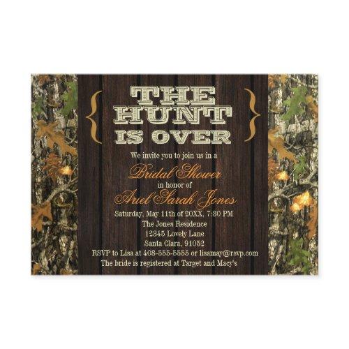 The Hunt Is Over Camo Bridal Shower