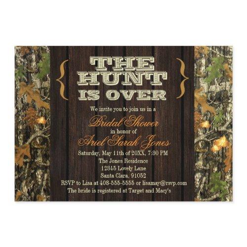 The Hunt Is Over Camo Bridal Shower