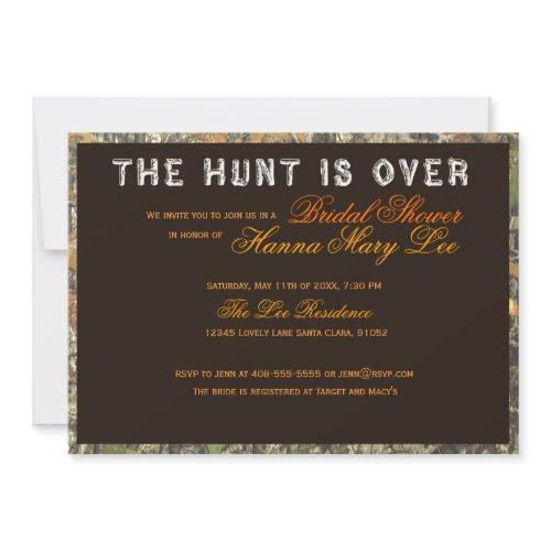 The Hunt Is Over Camo Bridal Shower