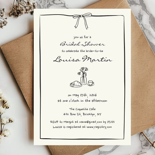 Timeless Chic Coquette Bow Bridal Shower Brunch