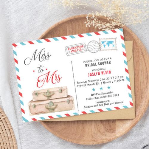 Travel Bridal Shower , Miss To Mrs