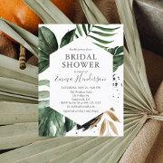 Tropical Beach Greenery Leaves Bridal Shower  Post